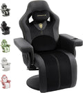 Dowinx Gaming Recliner Chair No Wheels with Footrest Shtasu Massage Lumbar | Racing Style Ergonomic High Back Recliner Heavy Duty, Wider Backrest Thick Cushion for Home Long Gaming Session BlackYellow by Dowinx