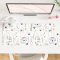 QiyI PU Leather Large Mouse Pad, 31.5" x 11.8", Watercolor Flowers | Desk Décor Accessories, Extended Size, Waterproof & Easy to Clean, Smooth Surface, Non Slip Desk Organization by QIYI