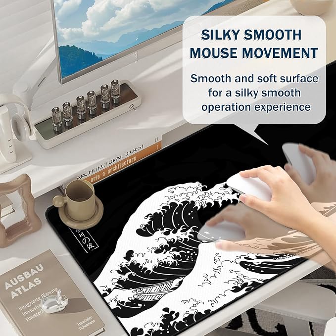 Mouse Pad Gaming - Desk Mat for Keyboard and Mouse - Large Mouse Pad for Desk, Mousepad (35.4" X 15.7") with Non-Slip Base, Desks Pad Mat Office and Home - Image 4