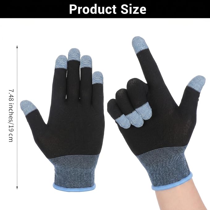 Ptwola Ultra-Thin Mobile Gaming Gloves Touchscreen Gaming Gloves Anti-Sweat Mobile Finger Sleeve Breathable - Image 2