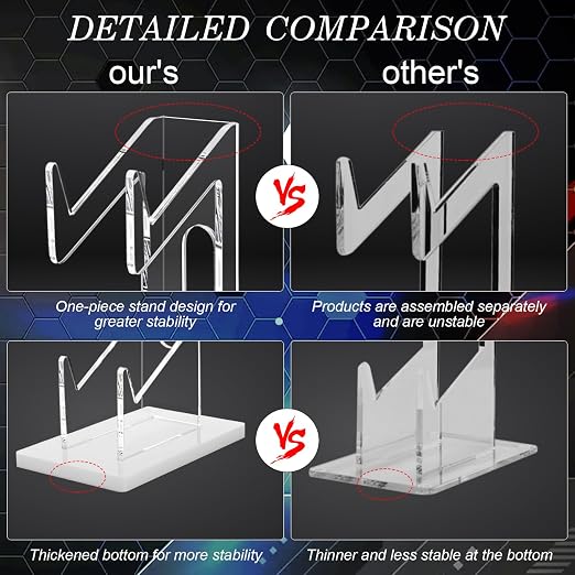 FYY Game Controller Holder 2 Tiers - Universal Dual Controller Stand with Headphone Holder, Acrylic White Display Stand Compatible with Nintendo Switch Xbox PS5 PS4, Desk Mount - Image 4