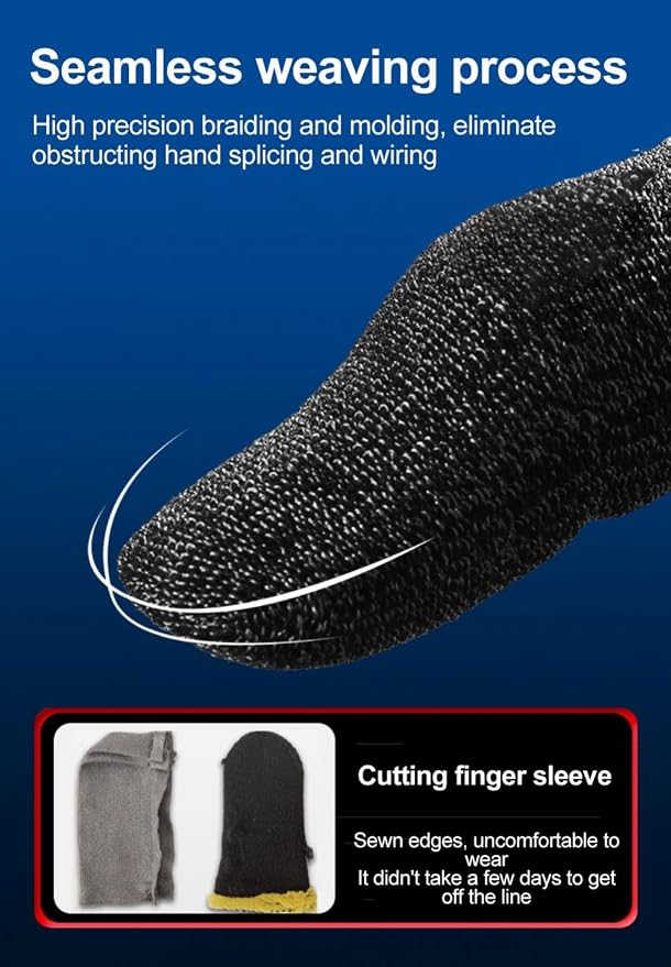 Mobile Game Finger Sleeves, Sweat-proof Fingertip Covers - 10 Finger Touchscreen Control, Seamless Thumb, 1 Pair Glove (10 Fingers) - Image 4