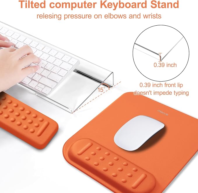 MOSISO Keyboard Stand&Wrist Rest Support for Keyboard &Mouse Pad Set - Image 3