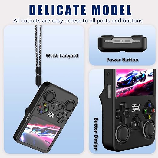 Silicone Case for R36S Handheld Game Console with Lanyard - Image 5