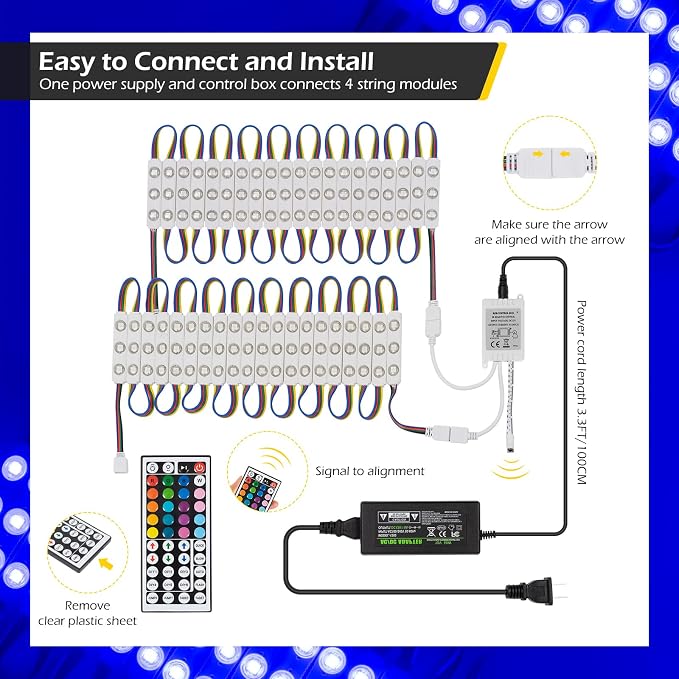 Dyna-Living Storefront LED Lights 40FT Window LED Lights for Store Front - Image 5