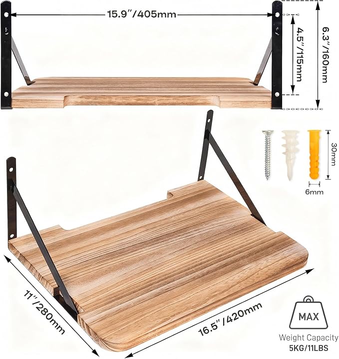 Projector Wall Mount, Projector Shelf, Small Shelf for Wall, Projector Shelf for Wall Media Storage Rack - Image 3