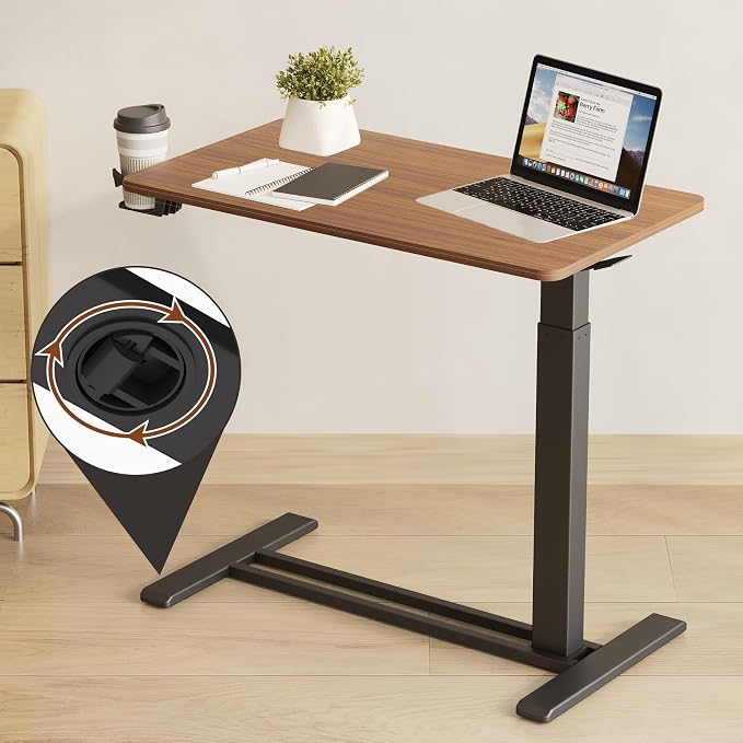 FLEXISPOT 32" Mobile Standing Desk Pneumatic Lift Computer Workstations - Image 6