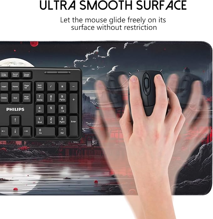 FreeNook Mouse Pad Gaming Mousepad,Large Mousepads for Keyboard and Mouse with Non-Slip Rubber Base,Suitable for School,Office,Home,47.2 x 23.6 Inch - Image 6