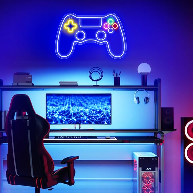 Kavaas Gamer Neon Sign, Game Controller LED Sign for Gaming Room Decor - Game Neon Sign for Teen Boy Room Decor - Best Gamer Gifts for Boys, Kids - Image 8