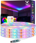 50FT Ws2812 RGB+IC LED Strip Lights IP68 Outdoor Waterproof, 5V USB Powered, Music Sync Bluetooth APP/RF Remote Control Lights for Balcony,Deck,Camping,Garden,Bedroom Decor by httpsmp