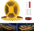 Boat Strip Lights Waterproof 16.4FT, 12v Amber Marine Pontoon Boat Lights by Vbakor