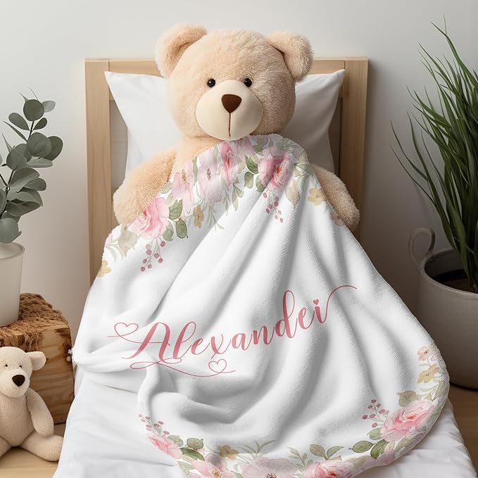 Ship Next Day, Personalized Baby Blankets - Printed in USA, Custom Name Blanket, Baby Blanket with Name, Ultra-Soft Cozy Fleece Blankets, Gifts for Baby Newborn Toddlers Boys & Girls Kids - Image 6