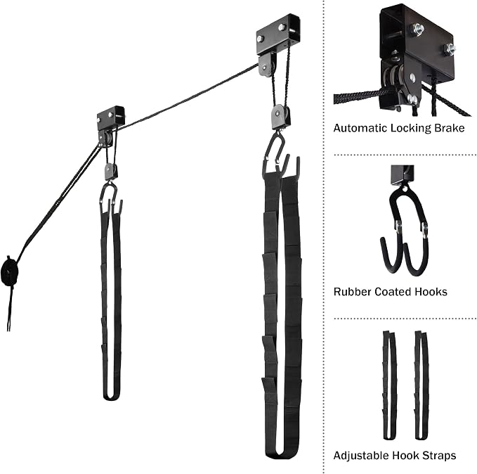 RAD Sportz Kayak Storage Hoist - Overhead Pulley System with 125lb Capacity for Canoes, Bikes, Ladders, and More - for up to 12-Foot Ceilings - Image 3