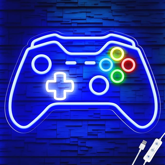 Gamer Neon Sign, Gaming Neon Sign for Gamer Room Decor, Adjust Brightness Gaming Lights for Wall, Gaming Decor for Boys Bedroom and Video Game Room by CULOIS