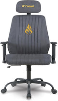 Symino Office Chair Ergonomic with 109° Rocking Function, Breathable Suede Fabric, Integrated Lumbar Support, Adjustable Headrest & Armrests, Swivel Desk Chair by Unknown