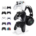 OAPRIRE Acrylic Game Controller Stand for Desk, 3 Tier, Stabilized Base | Controller and Headset Stand, Gamer Gift for PS5 PS4 Xbox Controllers, Desk Accessories, Quick Desk Tidy In Seconds, Clear by OAPRIRE