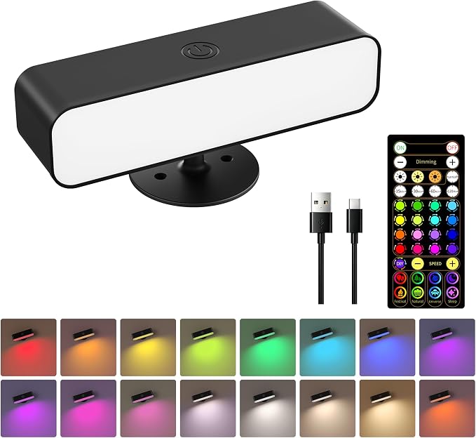 EZVALO Wireless RGB Light Bars, Rechargeable LED Mood Lights with Remote by EZVALO