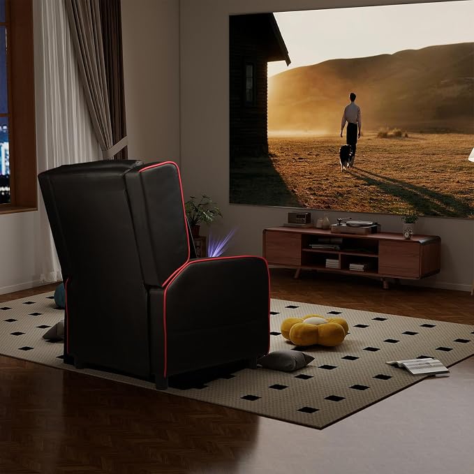 GTRACING Gaming Recliner Chair for Living Room Racing Style Single PU Leather Gaming Sofa for Adults Modern Game Recliners Ergonomic Comfortable Home Theater Seating, Red - Image 6