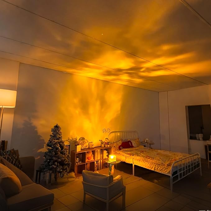 Ocean Wave Projector Light, 16-Color LED Shower Lamp with Remote, 3D Water Ripple Projection, Romantic Ambient Lighting for Kids Room, Relaxation, Bedroom, Bathroom & Night Light - Image 6