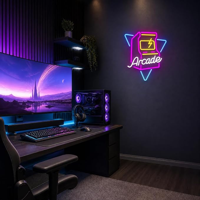 Arcade Game Neon Sign Gamer LED Neon Light for Game Room Wall Decor - Image 4