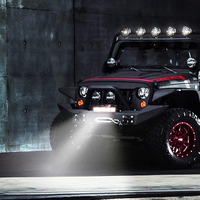 Nilight LED Light Bar 12 Inch with Wiring Kit on Truck SUV UTV, Red Shell - Image 7