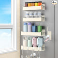HuggieGems Magnetic Water Bottle Holder for Refrigerator, Cup Holder Organizer for Stanley and Tumbler for Kitchen, 4 Pack, Cream White by HuggieGems