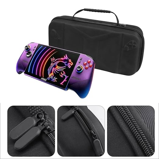 EVA Carrying Case for MSI Claw 8 EX AI+ Handheld Console, Shockproof Travel Bag with Joystick Protection, Hard Shell Storage Pouch for Gaming Accessories - Image 8