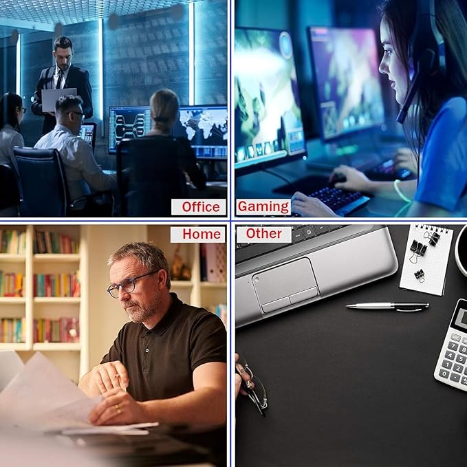Large Gaming Mouse Pad, Waterproof Extra Large Big Mouse Pad with Stitched Edge, XXXL Non-Slip Black Computer Long Mousepad for Gamer, Office & Home, Black White Dragon - Image 5