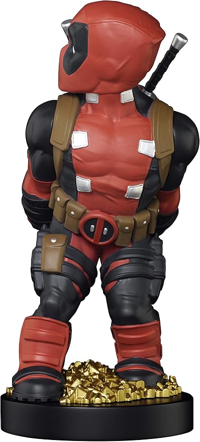 Exquisite Gaming: Marvel: Deadpool Rear View - Original Mobile Phone & Gaming Controller Holder, Device Stand, Cable Guys, Licensed Figure Red - Image 4