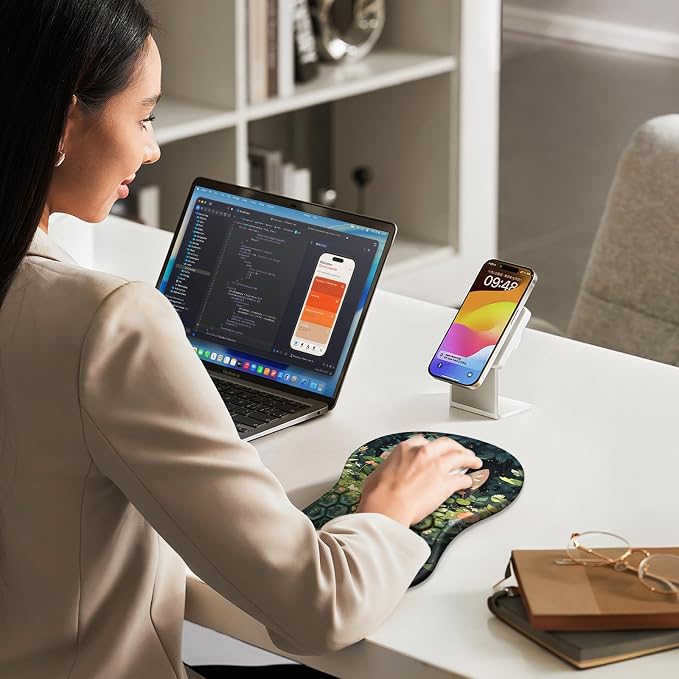 Mouse Pad with Wrist Rest, Canjoy Ergonomic Wrist Support with Massage - Image 2
