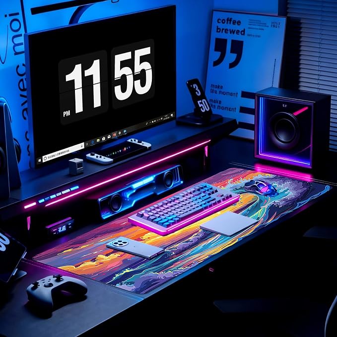 Gaming Mouse Pad, Desk Mat for Keyboard and Mouse, Large Mouse Pad for Desk, Computer Mousepad - Image 5