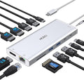 USB C Docking Station Dual Monitor for HP,Laptop Docking Station 3 Monitors by HODO