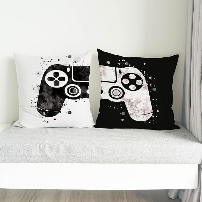 Gaming Pillow Covers Set of 2 - 18x18, Gamer Gifts & Decor for Boys' Room - Image 3