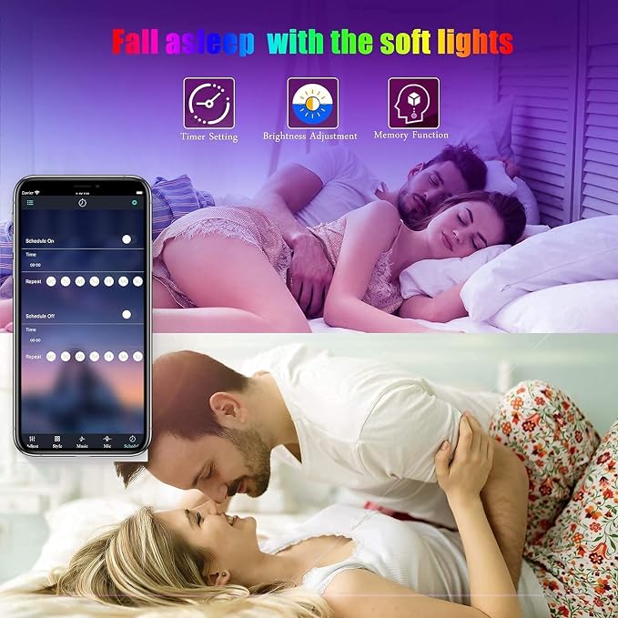 Tenmiro 32.8ft Led Strip Lights, RGB LED Smart Music Sync Color Changing LED Lights Strips with Remote Led Lights for Bedroom, Kitchen, Home, TV, Parties and Fstivals - Image 5