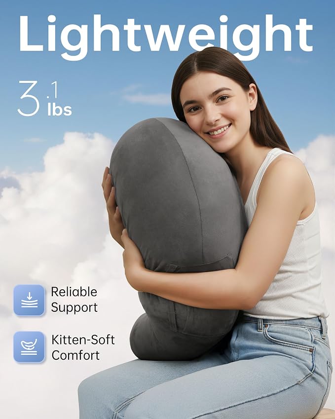 ENITYA Extra Large Ergonomic Reading Pillow with Arm & Elbow Support - Image 7