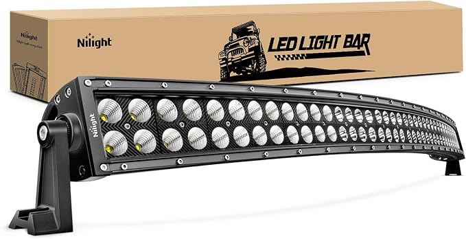 Nilight 54" 312W Curved LED Work Light Spot Flood Combo Bar Driving Fog Lamp off road lights by Nilight