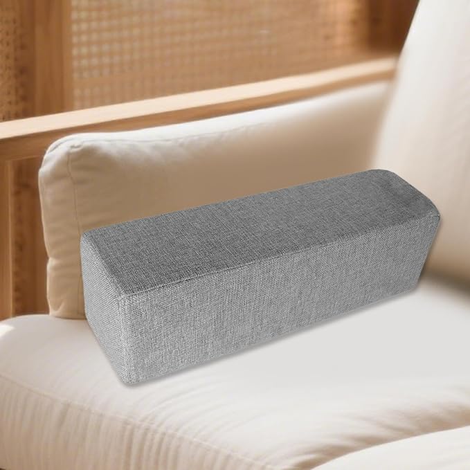 Couch Arm Rest Pillow,Armrest Practical Removable Washable Pillowcase Cushion, Elbow Support Pillow for Living Room, Armchair, Sofa, Chair, Dark Gray - Image 2