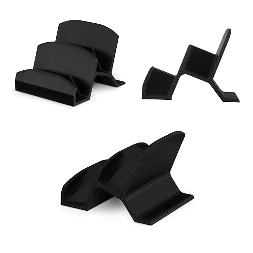 BRAINWAVZ Dual Game Controller Holder Desktop Stand - for PS5, Xbox Series X, One, PS4, Switch, PC, Gamepads & More UGDS06, Black - Image 8