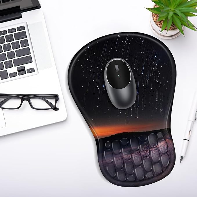 YIWEI Ergonomic Mouse Pad with Wrist Rest for Carpal Tunnel Pain Relief - Image 7
