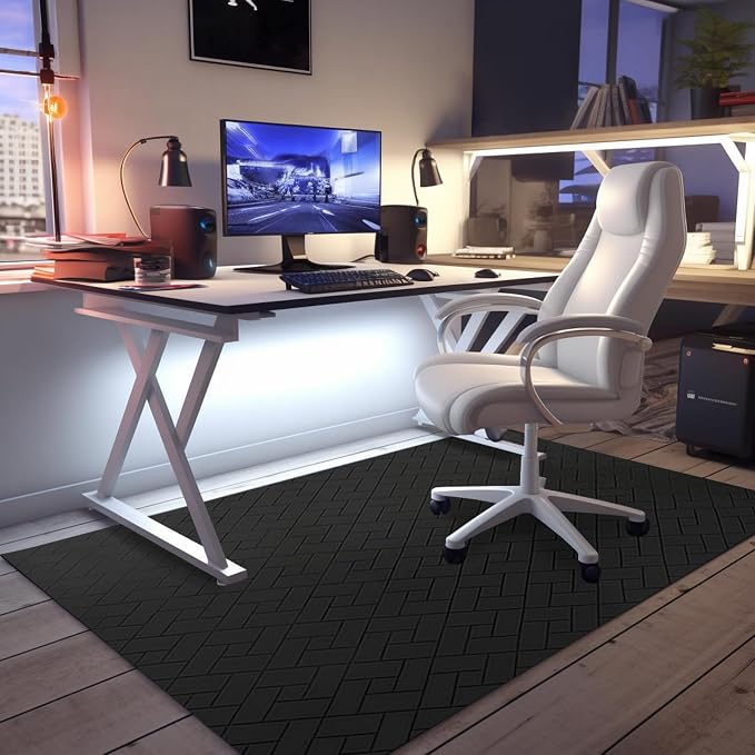 Office Chair Mat for Hard Floor, 48"x36" Computer Chair Mat, Multi-Purpose Desk Floor Protector for Work, Home, Gaming - Image 2
