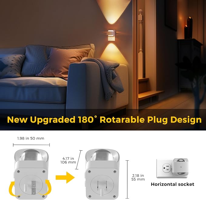L LOHAS LED Night Lights Plug into Wall, Night Light Projector Light Sensor - Image 7