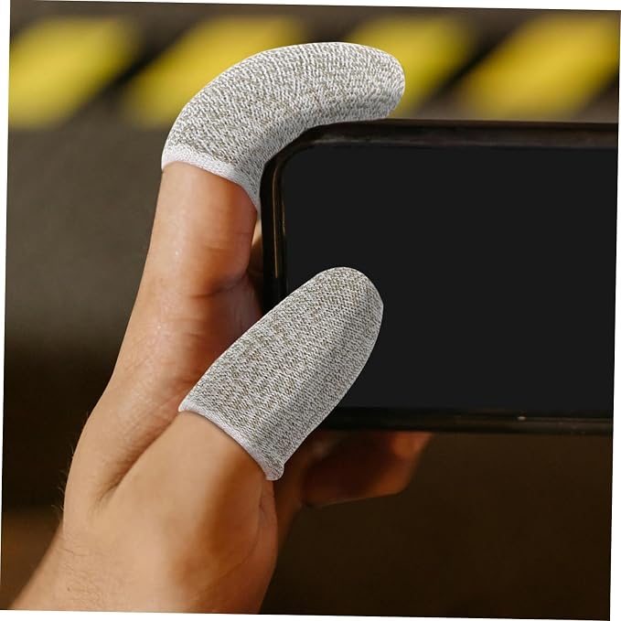 Tofficu Touchscreen Finger Sleeves 10pcs Anti-Sweat Gaming Gloves Breathable Knit Sleeves for Mobile Games Gaming Thumb Guard Enhanced Precision - Image 5
