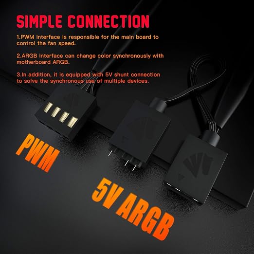 ASIAHORSE Matrix-White 48 Addressable RGB LEDs 240MM All-in-One Square Frame Integrated Fan with MB Sync/Analog Controller, Integrated PWM Control Fan for Computer Case and Liquid Cooling System - Image 9