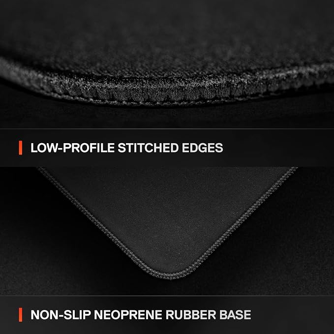SteelSeries QcK L Performance Speed Gaming Mousepad — Extra Density for a Smooth Glide — Low-Profile Edge Stitching — Non-Slip Neoprene Rubber Base — 16.54 x 19.29 inch — FPS, MOBAs, RTS, MMO - Image 5