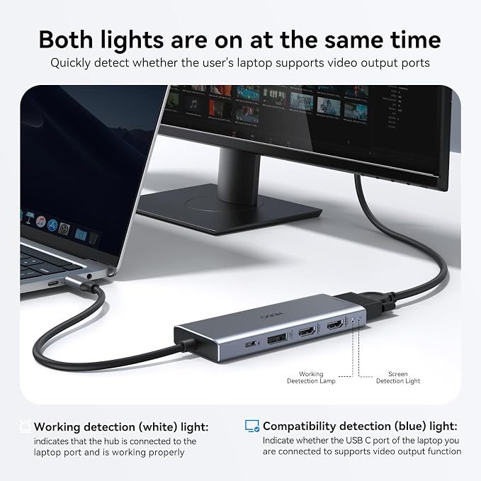 USB C Docking Station Dual Monitor for HP,Laptop Docking Station 3 Monitors - Image 9