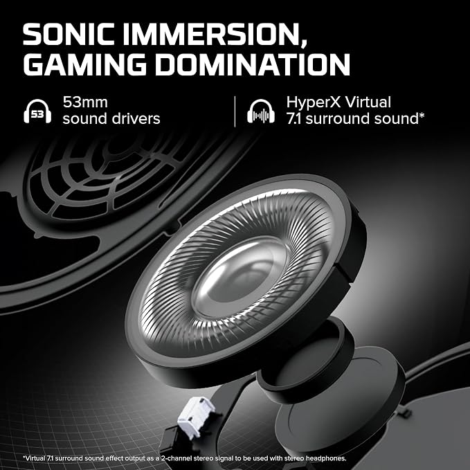 HyperX Cloud II Gaming Headset - 7.1 Surround Sound - Memory Foam Ear Pads - Durable Aluminum Frame - Multi Platform Headset - Works with PC, PS4, PS4 PRO, Xbox One, Xbox One S - Red (KHX-HSCP-RD) - Image 3