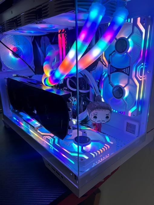 ASIAHORSE Matrix-White 48 Addressable RGB LEDs 240MM All-in-One Square Frame Integrated Fan with MB Sync/Analog Controller, Integrated PWM Control Fan for Computer Case and Liquid Cooling System - Image 8