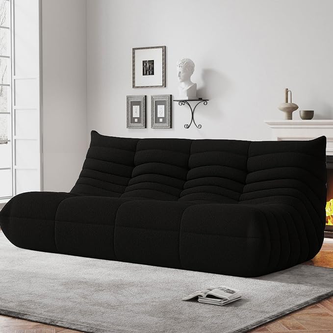 WHGBJA Oversized Bean Bag Chair for Adults with Memory Foam 3 Seater Couch | Floor Sofa Couch for Gaming, Reading, Bedroom, Living Room, Comfy, Boneless, Ergonomic by WHGBJA
