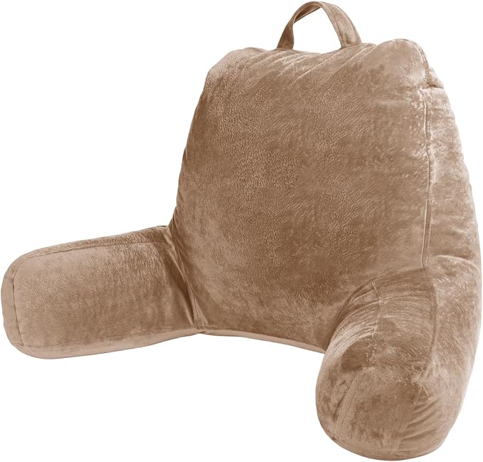 Sasttie Reading Pillow for Bed, Back Pillow for Sitting Up, Light Brown by SASTTIE