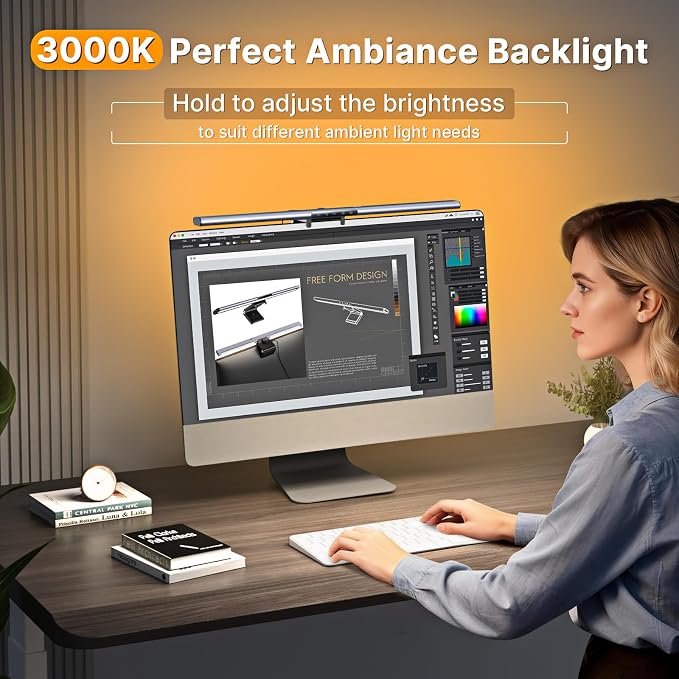 Syrinx 16.7" Monitor Light Bar, No Screen Glare USB LED Screen Lamp - Image 5